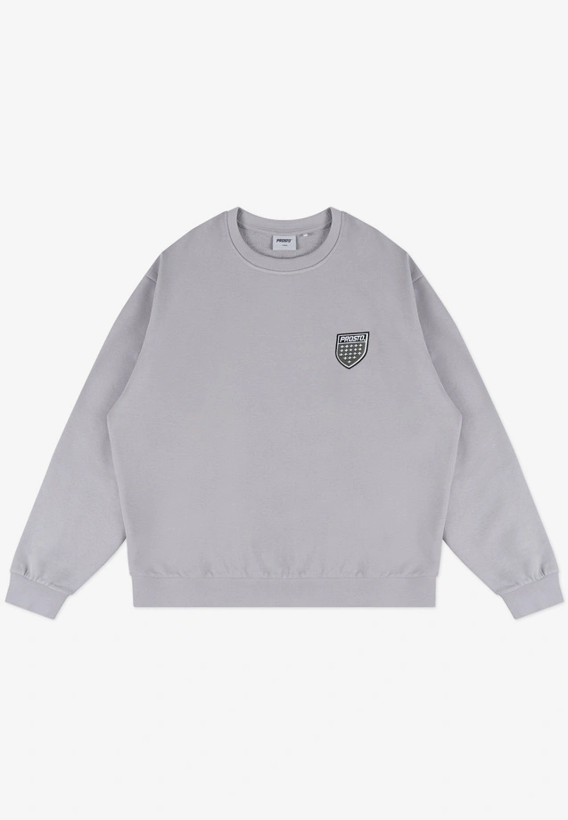 Bluza męska oversize Prosto Shield crewneck sprany szary