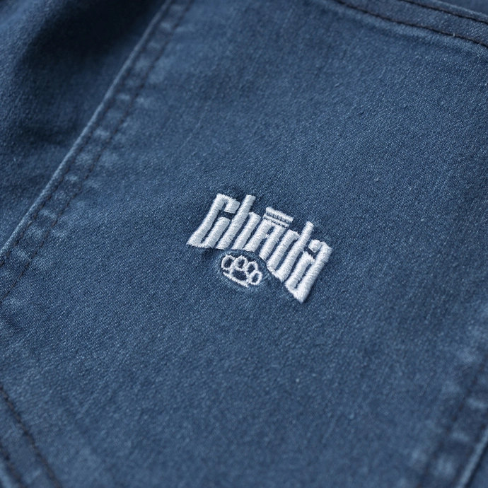 Spodnie męskie jogger jeans Chada Proceder Kastet Logo niebieskie