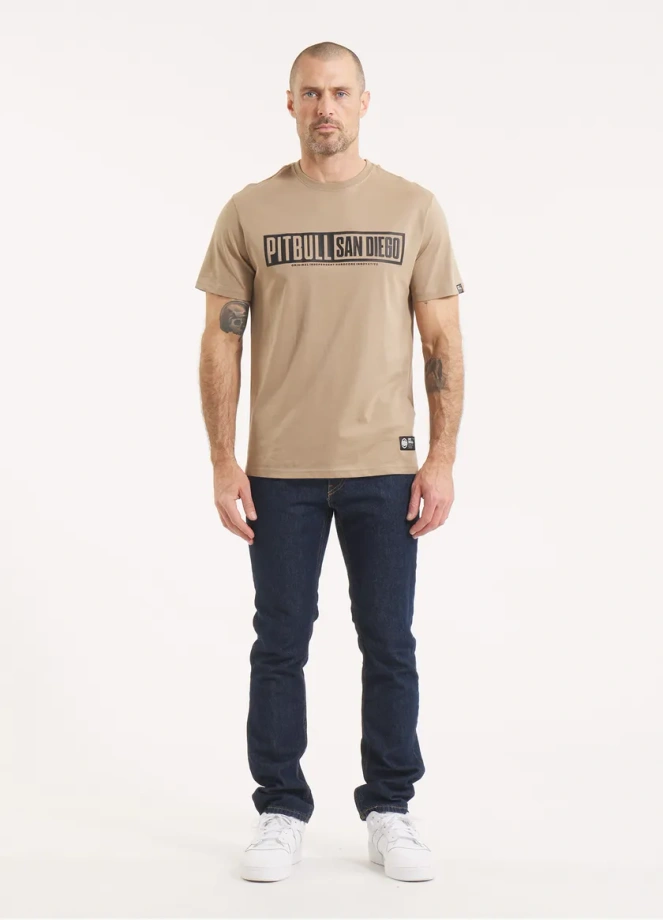 Koszulka męska T-Shirt Pit Bull Pitbull Eighty Nine Dog 25 beżowa