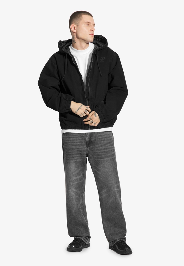Kurtka męska przejściowa Prosto Padded sprany czarny