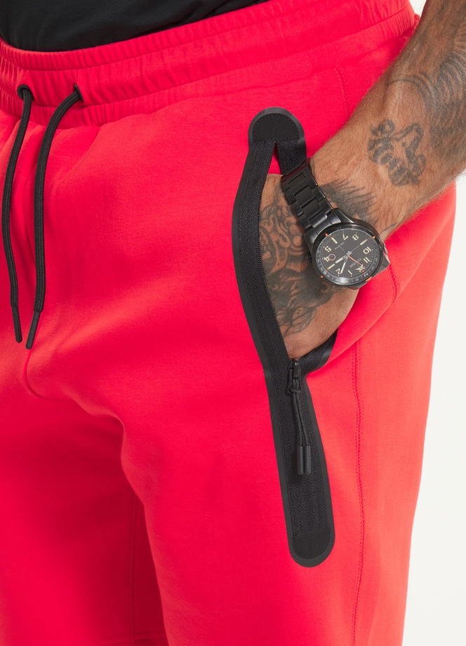 Spodenki szorty dresowe męskie Pitbull Dogwood Pocket czerwone
