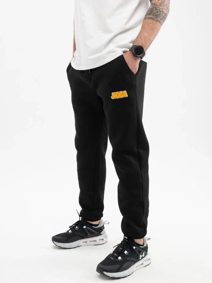 Spodnie dresowe męskie Jigga Wear Name Patch czarne