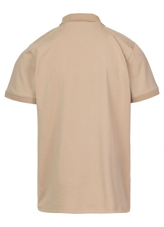 Koszulka męska Polo Pitbull Jersey Slim Fit Small Logo beżowa