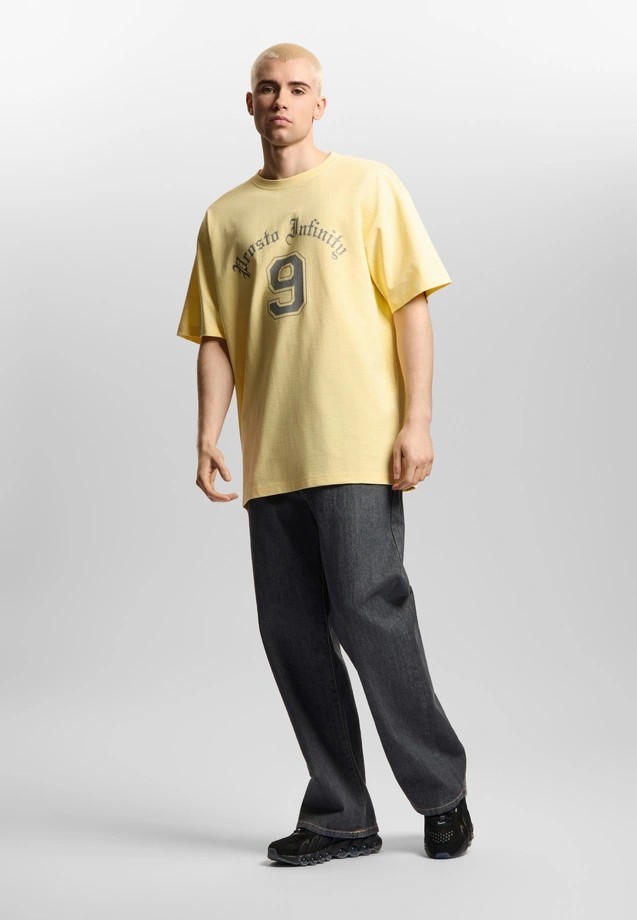 Koszulka męska t-shirt oversize Prosto Nine żółta