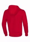 Bluza męska z kapturem Pitbull Pit Bull Small Logo Zip Terry czerwona