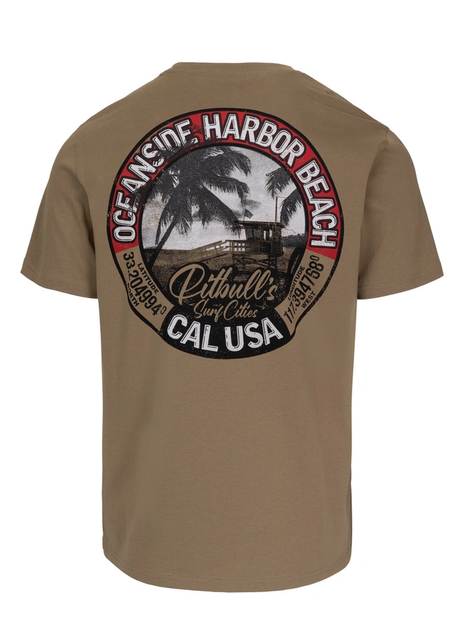 Koszulka męska T-Shirt Pit Bull Pitbull Oceanside 25 brązowa