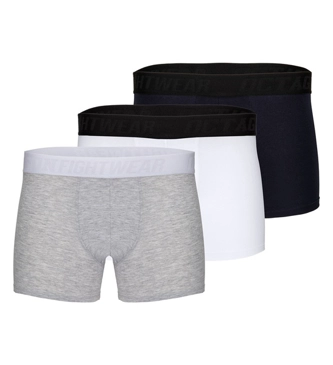 Bokserki męskie Octagon 3Pack melange/white/navy