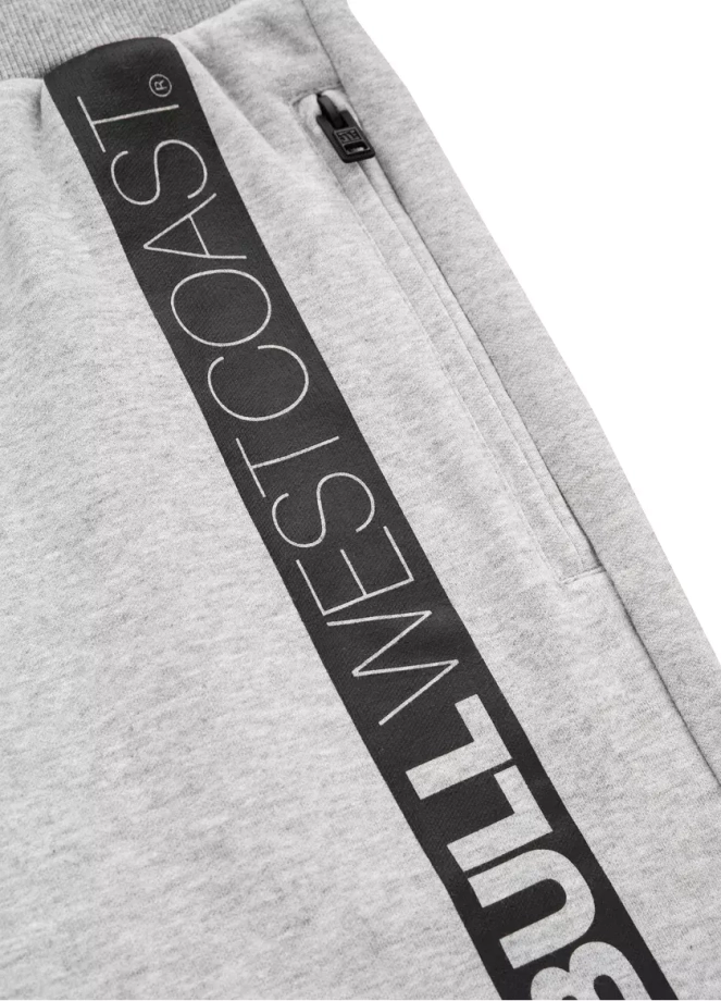 Spodenki szorty dresowe męskie Pit Bull Saturn Pitbull szare