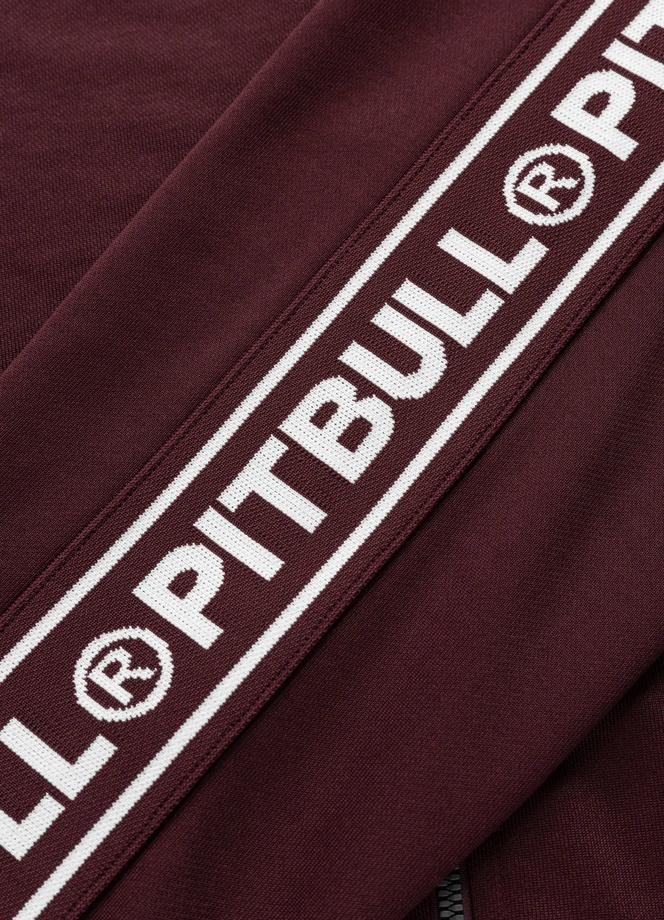 Komplet dresowy Pit Bull Oldschool Tape Logo ciemno bordowy