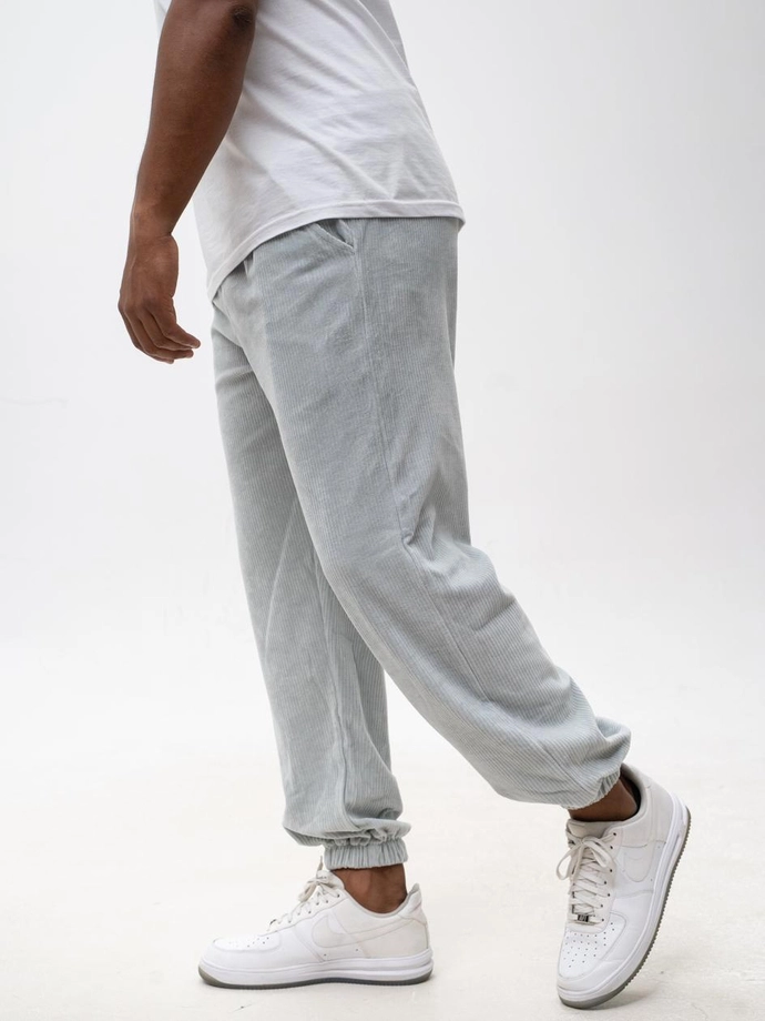 Spodnie męskie sztruksowe Jogger Jigga Wear Cord szare