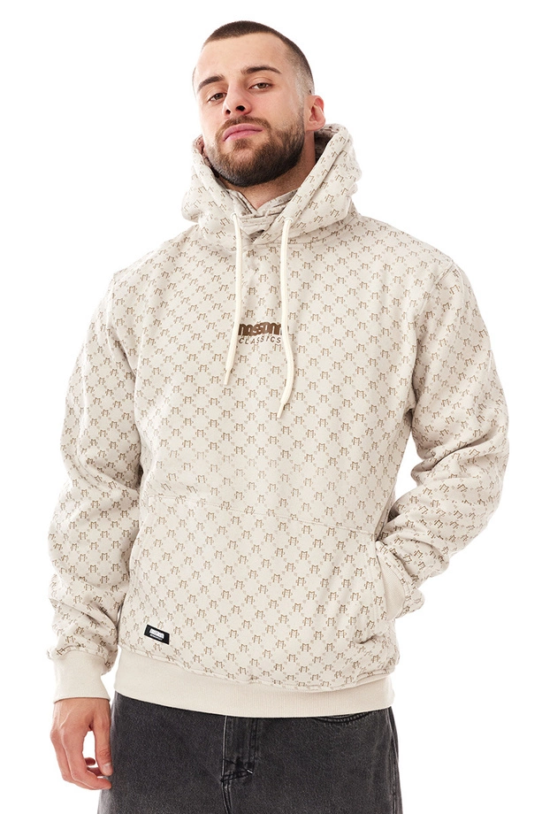 Bluza męska z kapturem Mass Dnm Nexus hoody beżowa