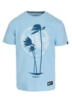 Koszulka męska T-Shirt Pit Bull Palms jasna niebieska
