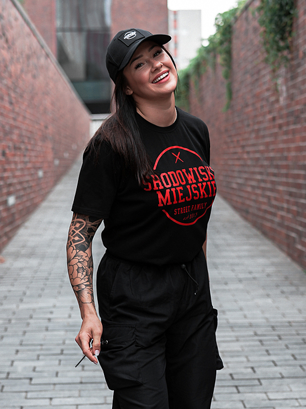 Koszulka męska t-shirt Środowisko Miejskie Theme czarna/czerwona