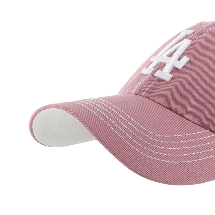 Czapka z daszkiem 47 Brand Los Angeles Dodgers Contrast Stitch Clean Up różowa