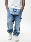 Spodnie męskie Jeans Ogrodniczki Jigga Wear Logo Dungarees jasne niebieskie