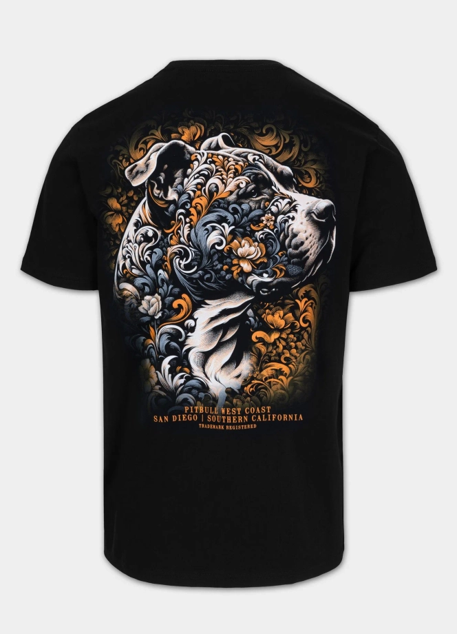 Koszulka męska T-Shirt Pit Bull Tattoo czarna
