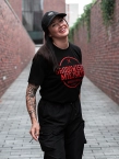 Koszulka męska t-shirt Środowisko Miejskie Theme czarna/czerwona
