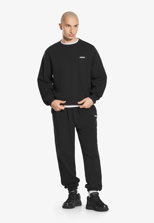 Bluza męska Prosto Infinity Logo crewneck czarna