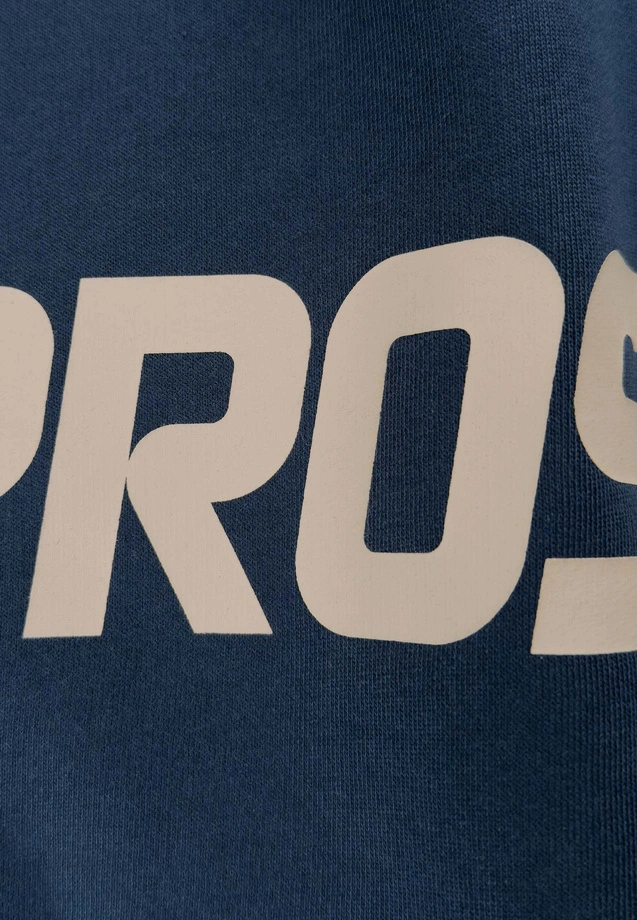 Bluza męska z kapturem streetwear Prosto Big Log granatowa
