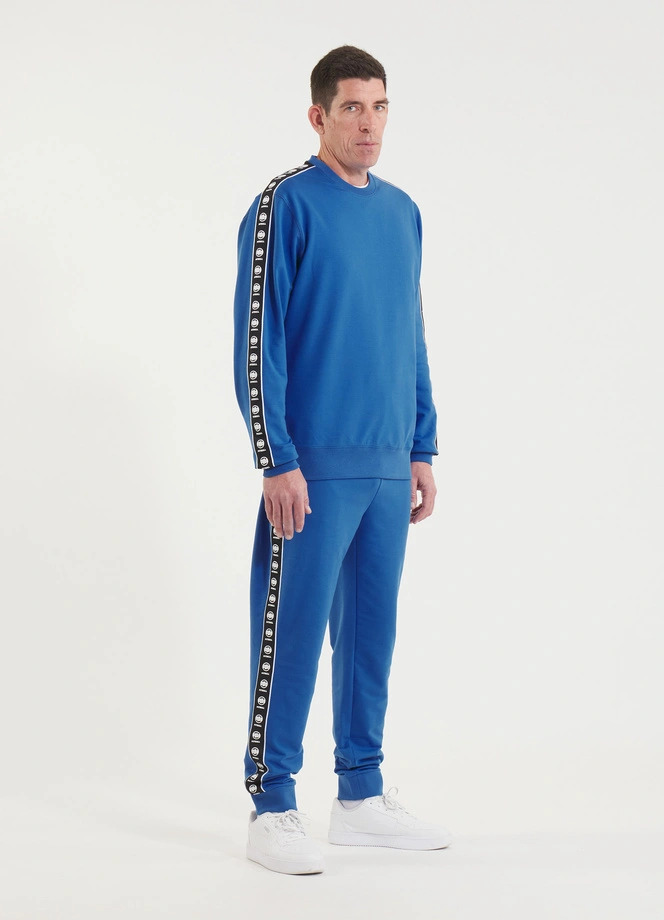 Bluza męska bez kaptura Pitbull Pit Bull Tape Nugget niebieska