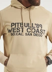 Bluza męska z kapturem Pitbull Pit Bull Driving beżowa