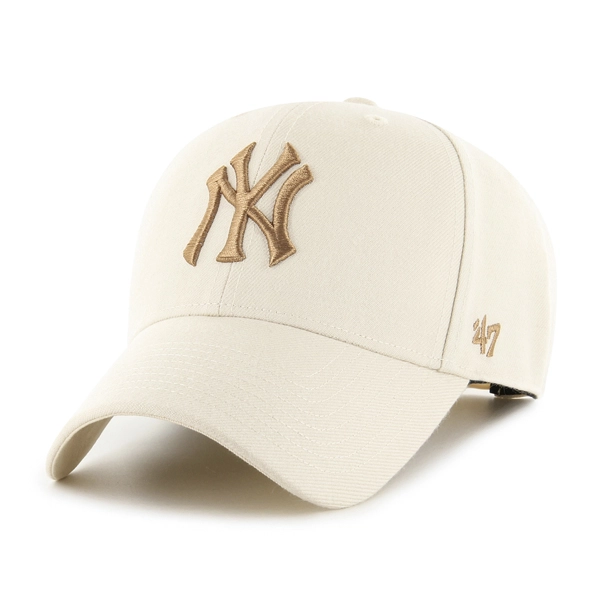 Czapka z daszkiem 47 Brand New York Yankees Snapback MVP beżowa złota