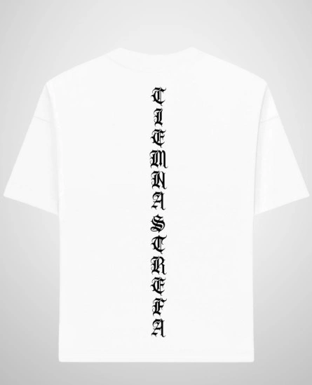 Koszulka męska T-shirt Ciemna Strefa Chicano Gotyk biała