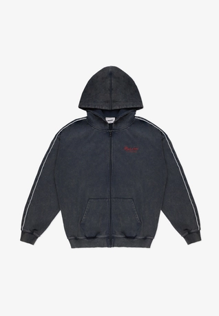 Bluza męska rozpinana z kapturem Prosto Team Washed granatowa