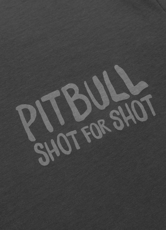 Koszulka męska T-Shirt Pit Bull Pitbull Shot For Shot grafitowa szara