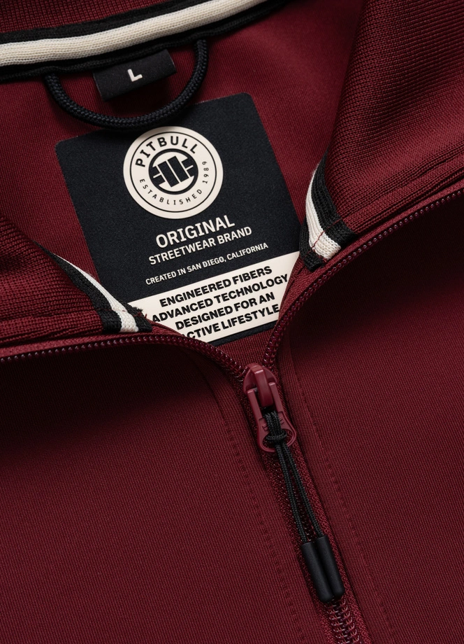 Bluza męska rozpinana Pit Bull San Diego CA burgundowa