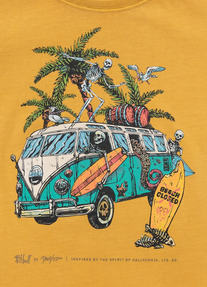 Koszulka damska T-shirt Pit Bull BeachBreak sprany żółty