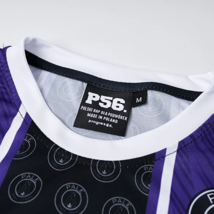 Koszulka męska T-shirt Dudek P56 Grass Football czarno/fioletowa