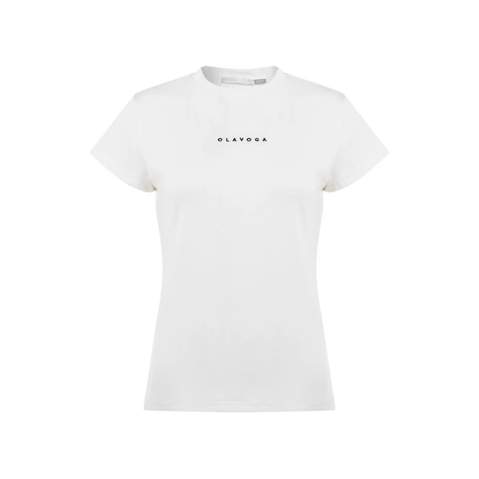 T-shirt damski OLAVOGA ESTONAR biały