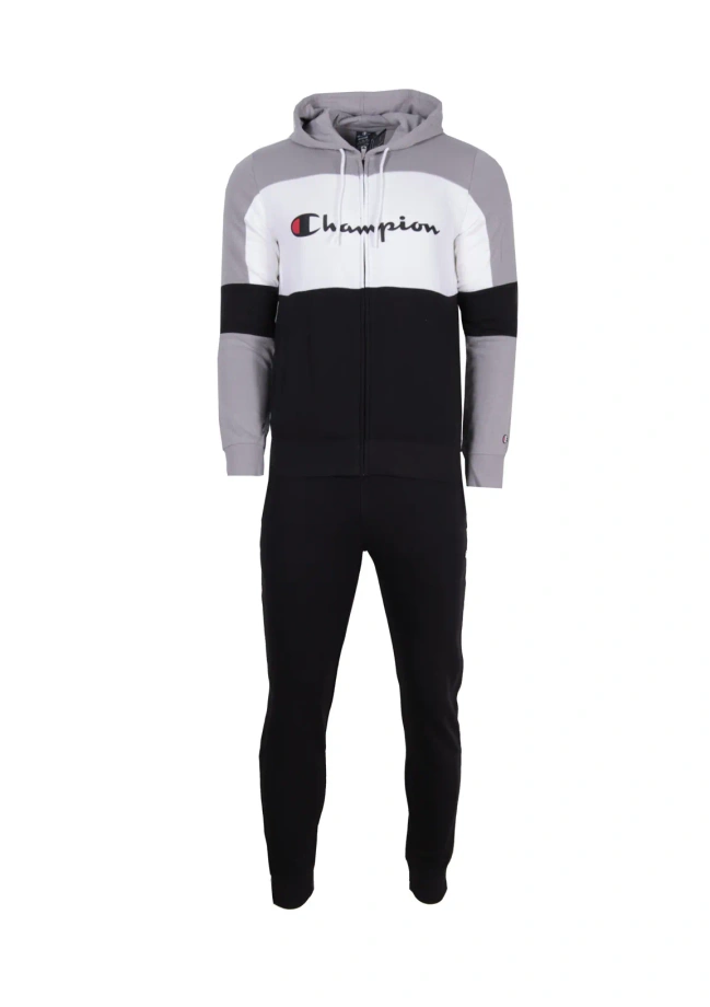 Komplet dresowy Champion Full Zip Suit czarno/biało/szare