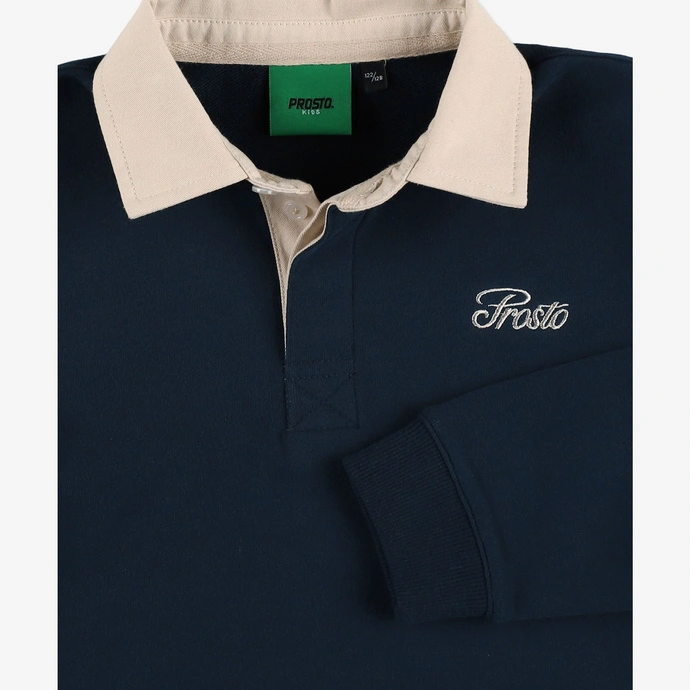 Koszulka longsleeve dziecięcy Polo Prosto Kids Ancymon granatowa