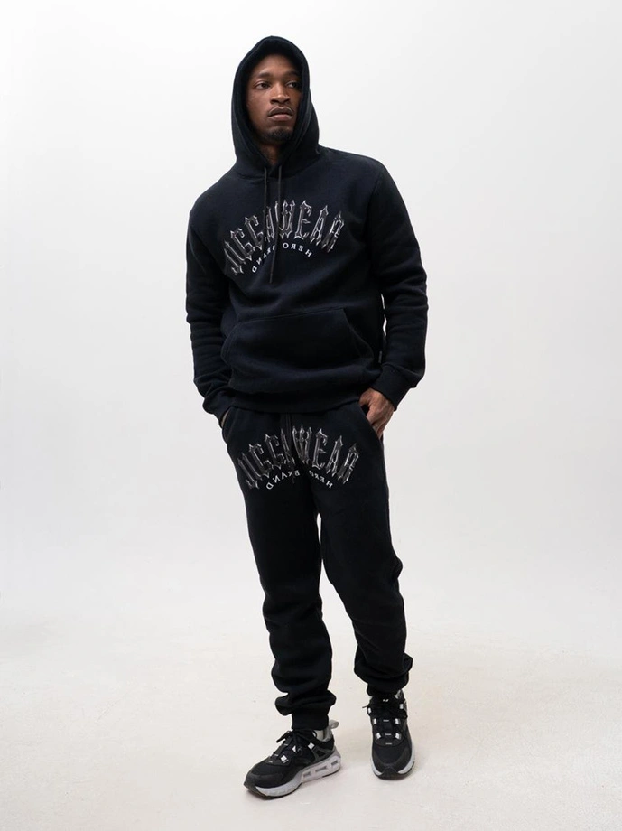 Komplet dresowy męski Jigga Wear Trap Logo czarny