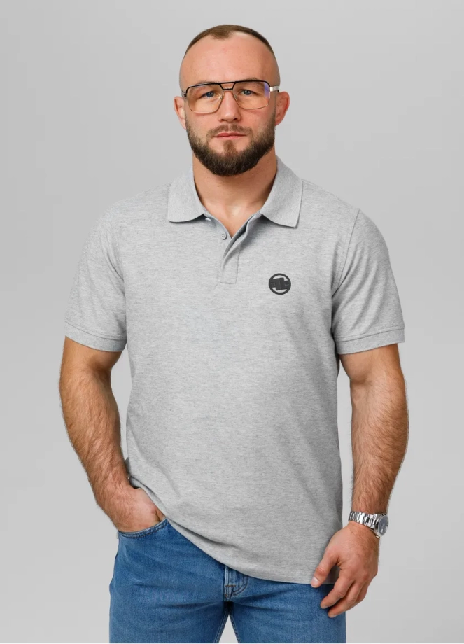 Koszulka męska Polo Pitbull Pit Bull Pique Rockey szara