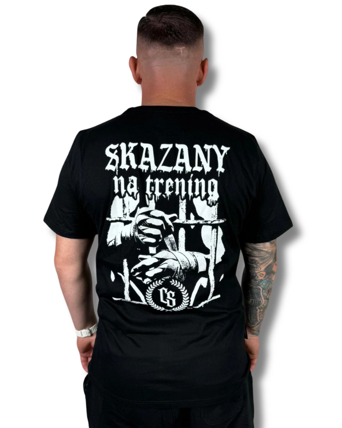 Koszulka męska T-shirt Ciemna Strefa Skazany na trening CS PDW