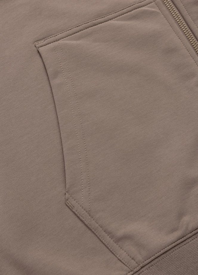 Bluza męska rozpinana z kapturem Pitbull Small Logo Nugget brązowa