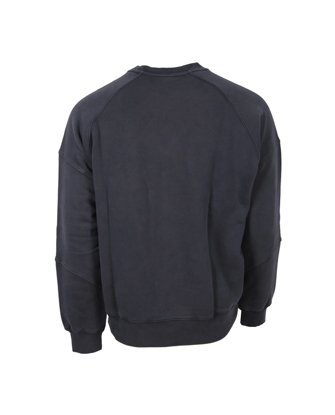 Bluza męska oversize Prosto Klasyk Goth crewneck sprany czarny