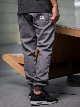 Spodnie męskie Jogger Jigga Wear Crown szare