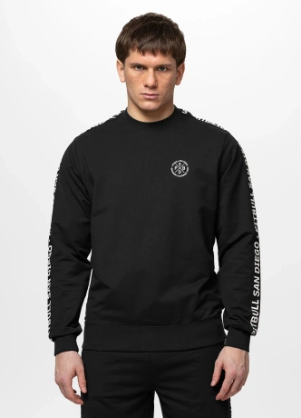 Bluza męska bez kaptura Pit Bull Tape Parker czarna