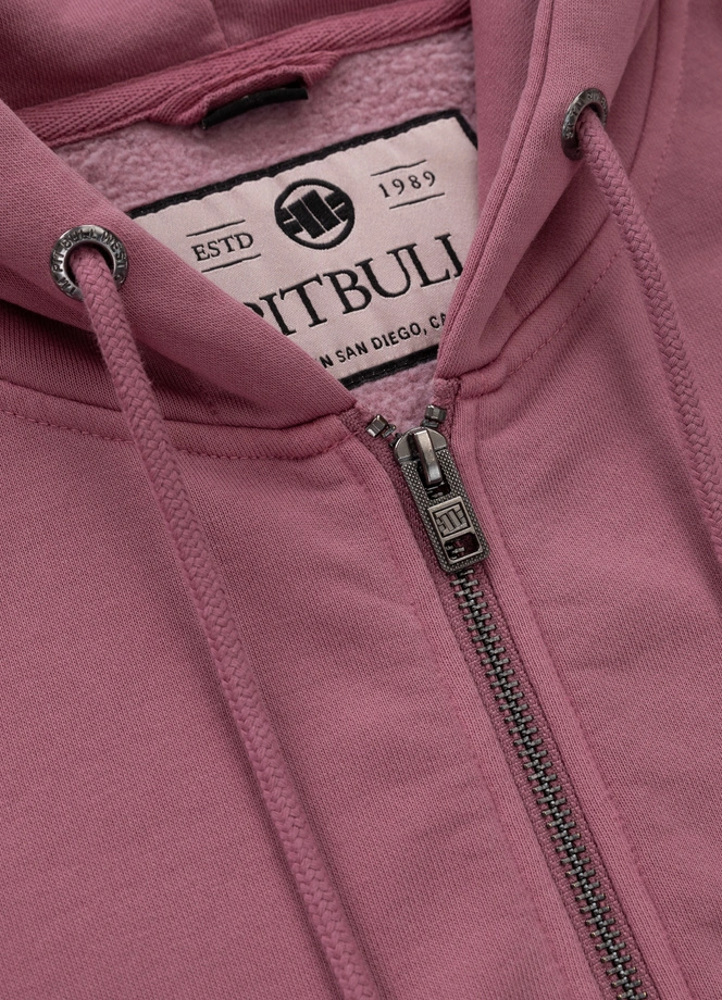 Bluza damska z kapturem Pitbull Manzanita Heart ZIP Washed różowa