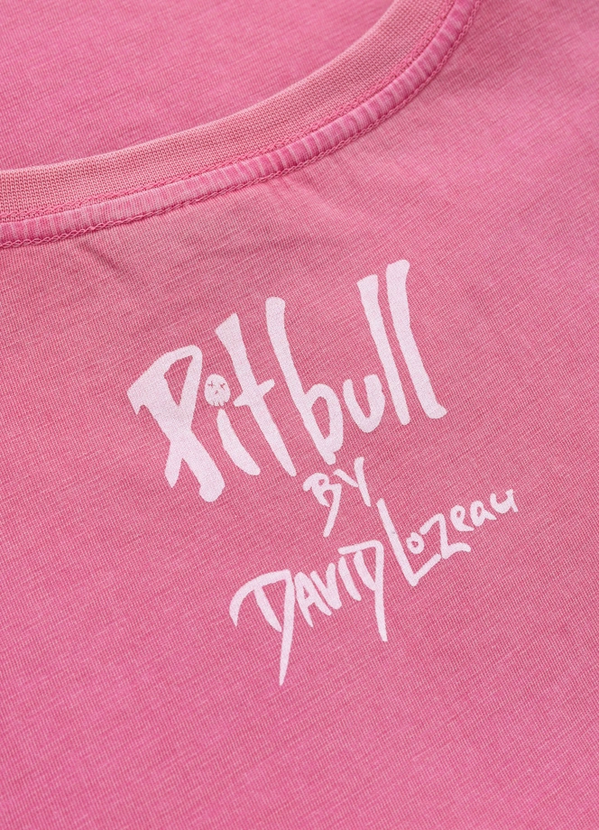 Koszulka damska T-shirt Pit Bull DoubleTrouble sprany różowy