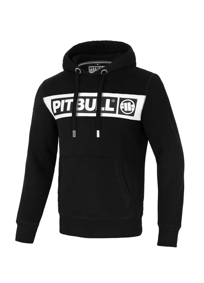 Bluza męska z kapturem Pitbull Pit Bull Sherwood 24 hooded czarna