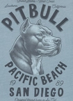 Koszulka męska T-Shirt Pit Bull Pitbull Denim Washed Raw Pacific sprany niebieski