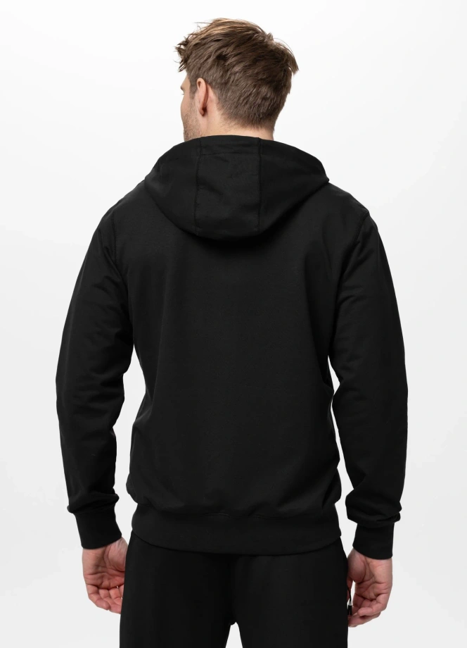 Bluza męska rozpinana z kapturem Pitbull Small Logo Nugget czarna