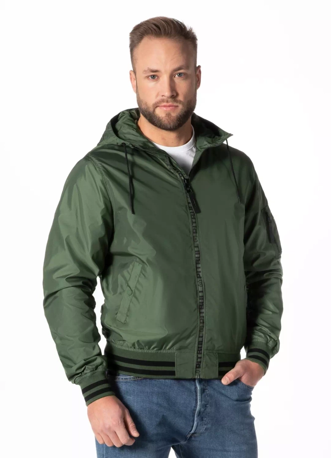 Kurtka męska przejściowa wiosenna Pit Bull Overpark Jacket zielona