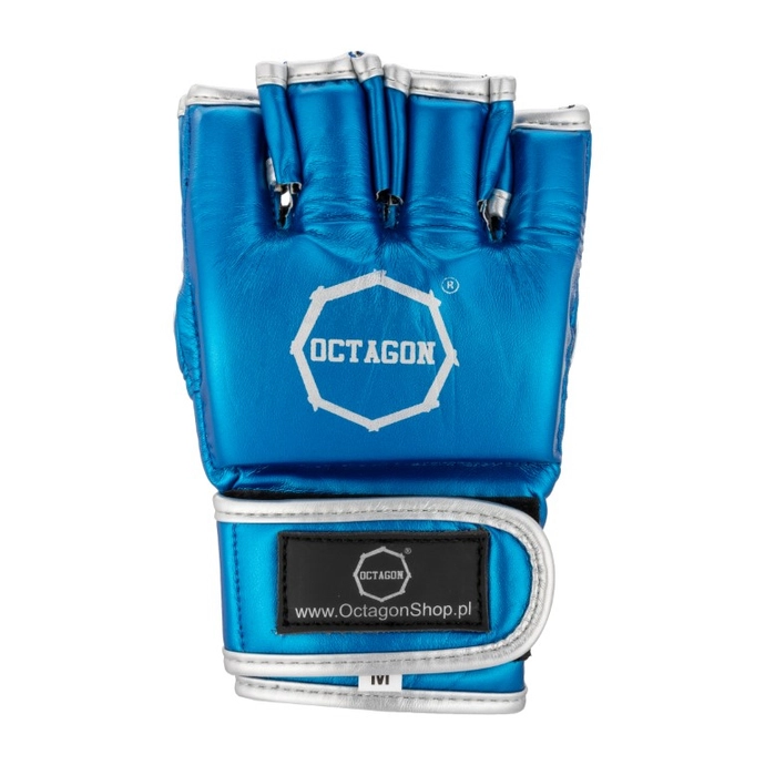 Rękawice MMA Octagon Metallic niebieskie