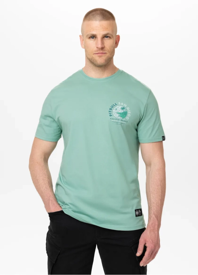 Koszulka męska T-Shirt Pit Bull Pitbull Planet Surf miętowa